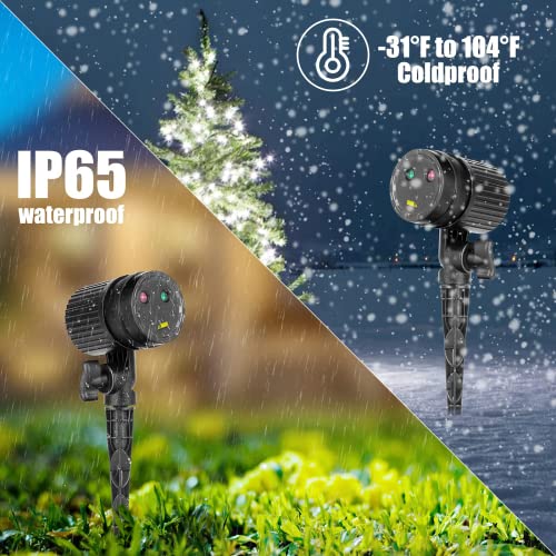 Christmas Projector Lights Outdoor Red Green Starry Waterproof Q405