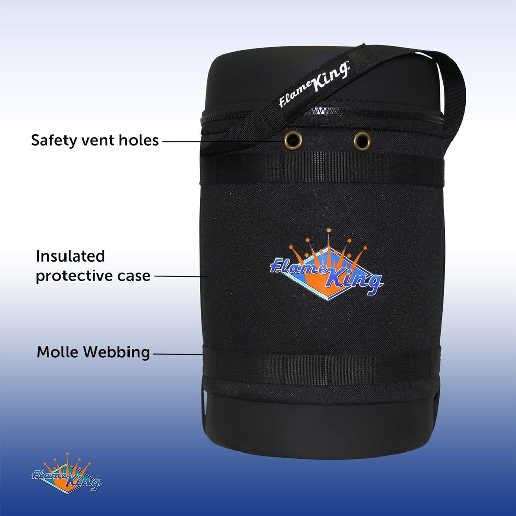 Insulated Protective Carry Case for 5LB Propane Tank, Black E51957