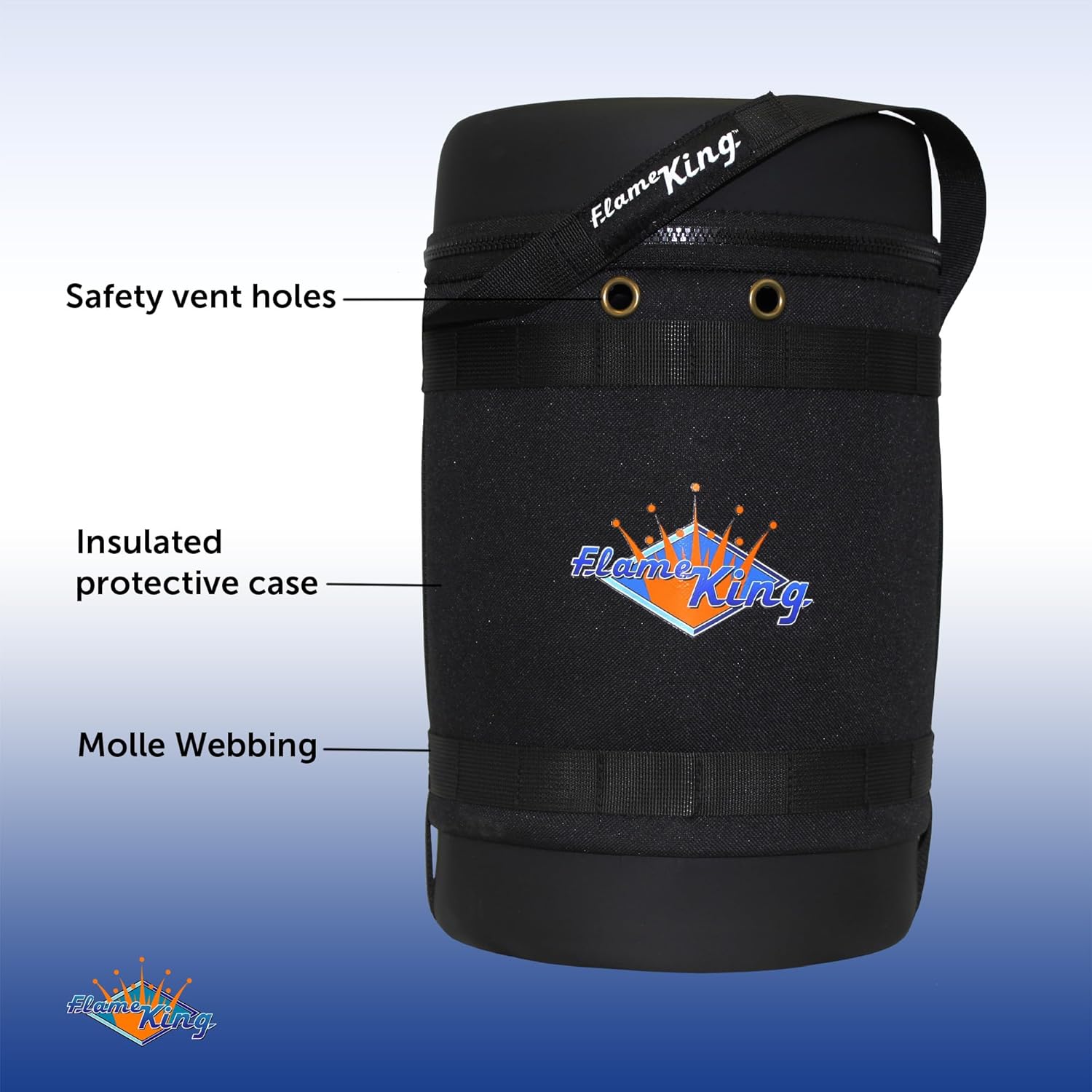 Insulated Protective Carry Case for 5LB Propane Tank, Black E51957