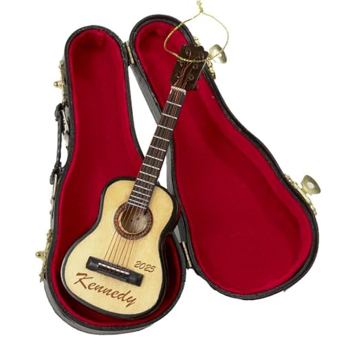 Acoustic Guitar Christmas Ornament with Case Z1244