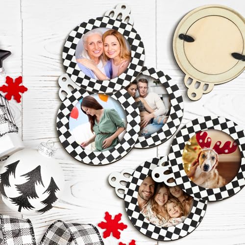 24 Pcs Christmas Photo Ornament Frames for Baby First Christmas Tree Keepsake K3591