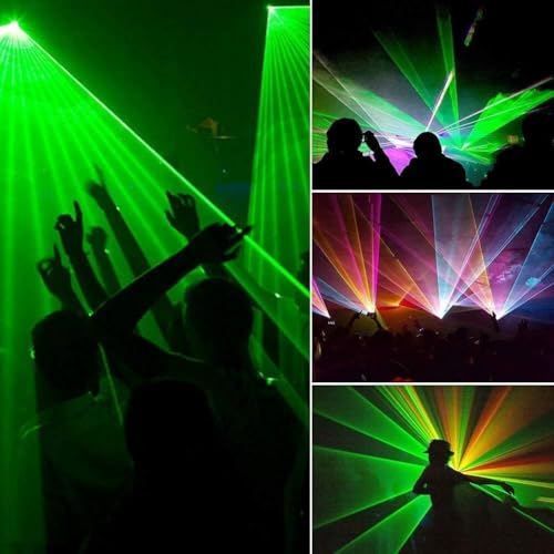 Stage Laser Light, 5 Beam Sound Activated DJ Party Lights with Remote Control P243197