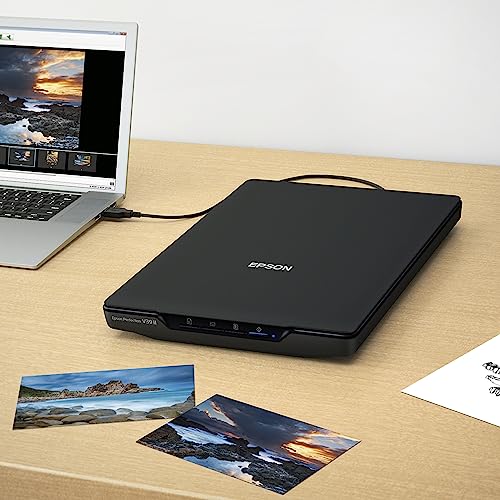 Color Photo and Document Flatbed Scanner, 4800 dpi, Black U567264