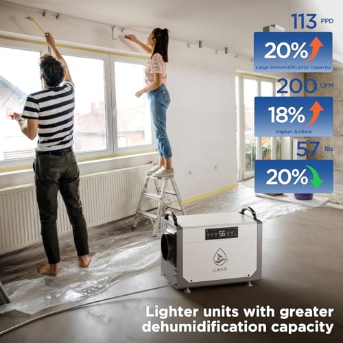 Crawl Space Dehumidifier with Pump for Basement, Drain Hose, 24 Timer H3267