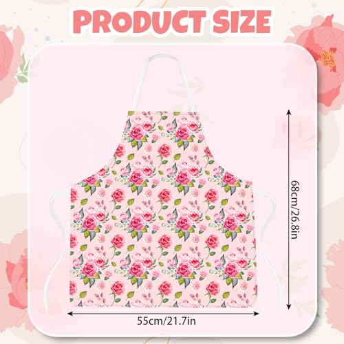 4Pcs Christmas Aprons Pink Xmas Tree Santa Deer Buffalo Plaid Adjustable Kitchen Cooking O6302