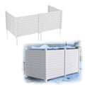 48"W X 48"H Outdoor privacy screen freestanding, Pool Equipment Enclosure, Air Conditioner Fence, fencing to hide air conditioner, vinyl privacy fence, garbage can hider outdoor(Color:4 Panels)