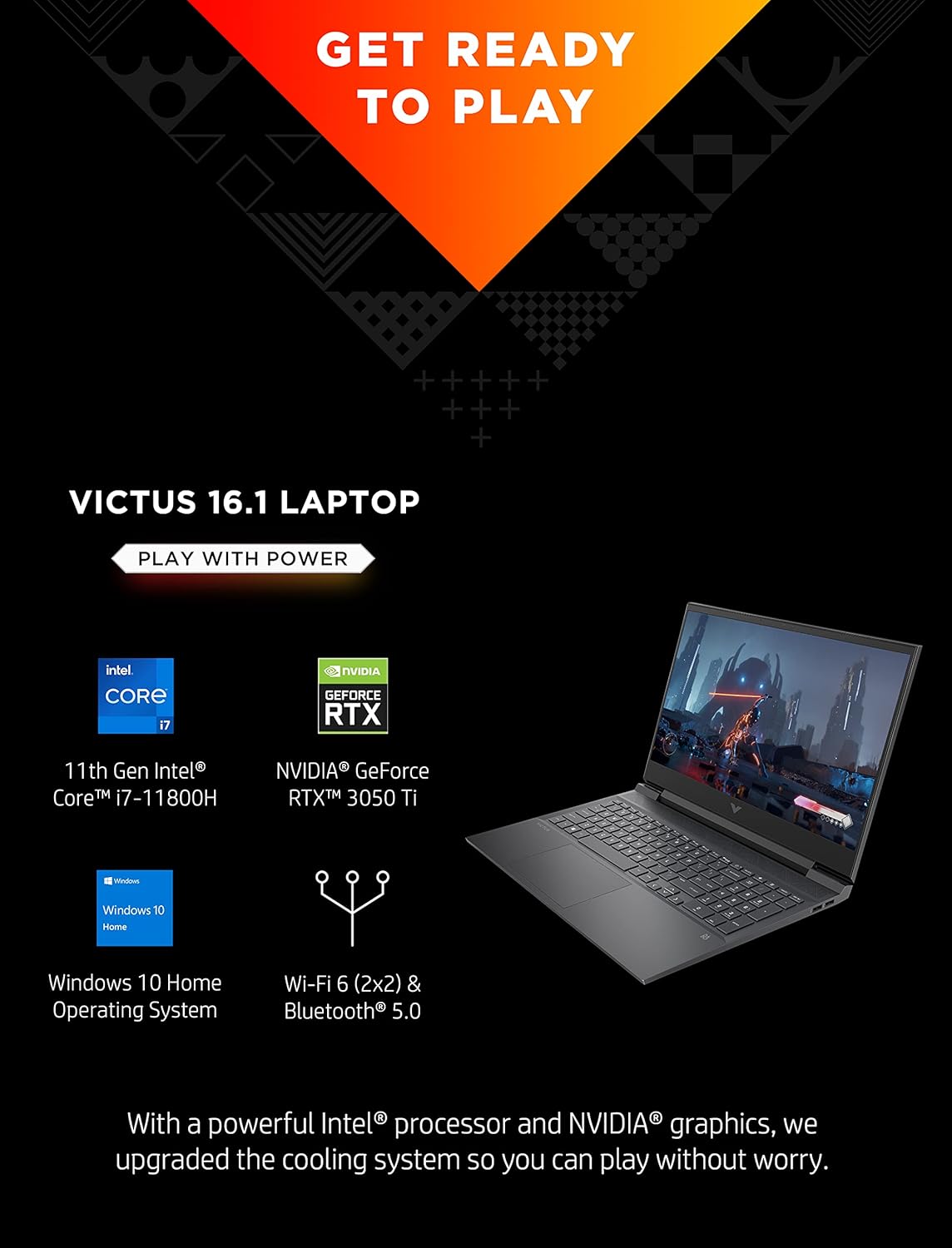 Gaming Laptop, RTX 3050 Ti, 144Hz Full HD Display Z9632