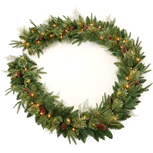 Pre-lit Christmas Garland 9ft with 50 LED Lights B458889