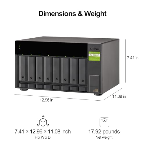 8 Bay Desktop JBOD Storage Enclosure with USB 3.2 Gen 2 Type-C D121