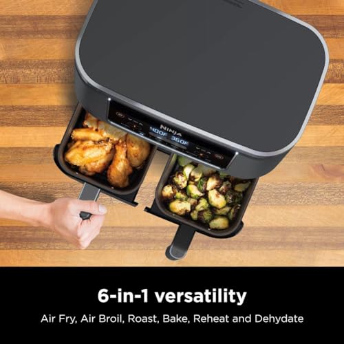 10QT 6-in-1 DualZone Air Fryer with 2 Independent Baskets B40403