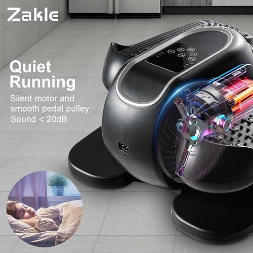 Under Desk Elliptical Machine, Portable Electric Seated Pedal Exerciser with Remote Control Z7231