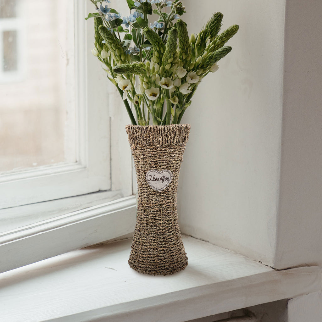 Woven Seagrass Vase Flower Basket I842