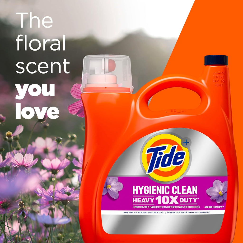 Hygienic Clean Liquid Laundry Detergent, Spring Meadow Scent, 106 Loads D471