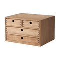 Natural Wooden Desktop Organizer with 3 Drawers I779