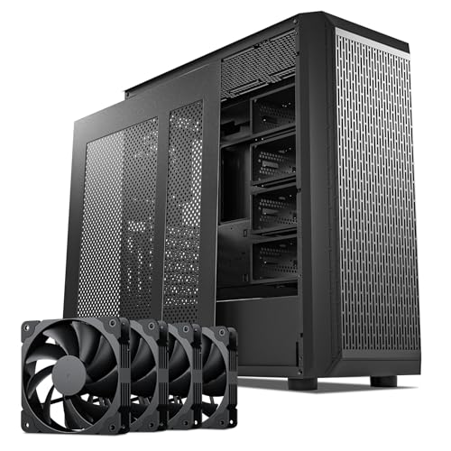 ATX NAS Mid Tower Computer Case with 4x120mm Fans, USB 3.0, 10x3.5" HDD + 3x2.5" SSD N57223