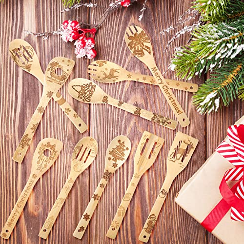 Christmas Wooden Spatula and Spoon Kitchen Utensil Set R14732