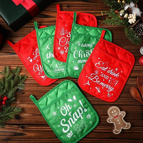 Christmas Pot Holders with Pockets for Kitchen Cooking Baking S399344