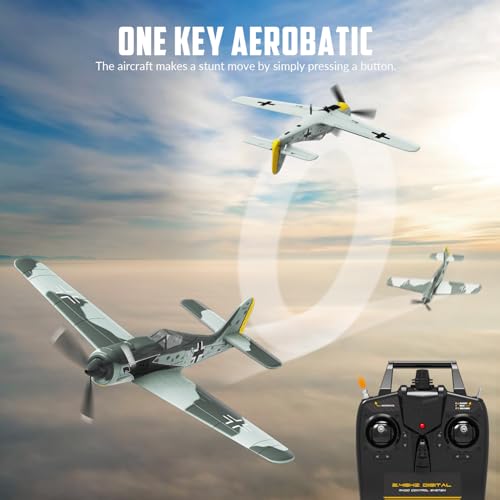 RC Plane 3 Channel Remote Control Airplane Fighter Toy, 2.4GHz 6-axis Gyro, Easy to Fly for Adults Kids Beginners B2466
