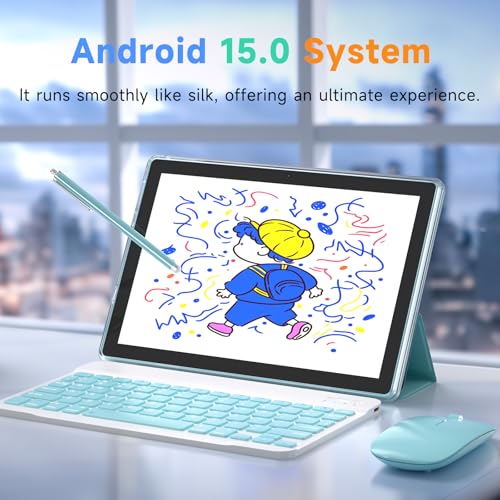 10 Inch Android Tablet with Keyboard Case Mouse Stylus J550018