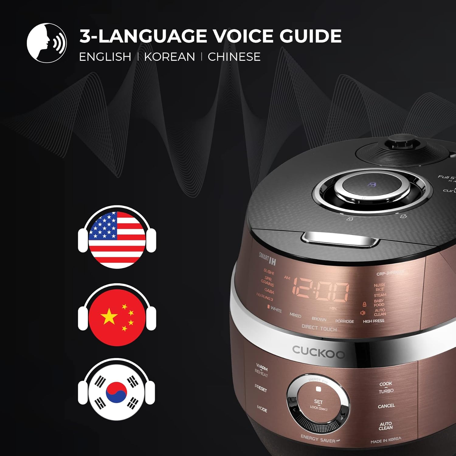 6-Cup Induction Heating Pressure Rice Cooker with 13 Menu Options U4217