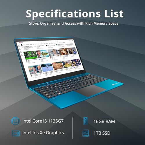 Ultra Slim Laptop 14.1" FHD IPS, Intel Core i5, 16GB RAM, 1TB SSD L48450