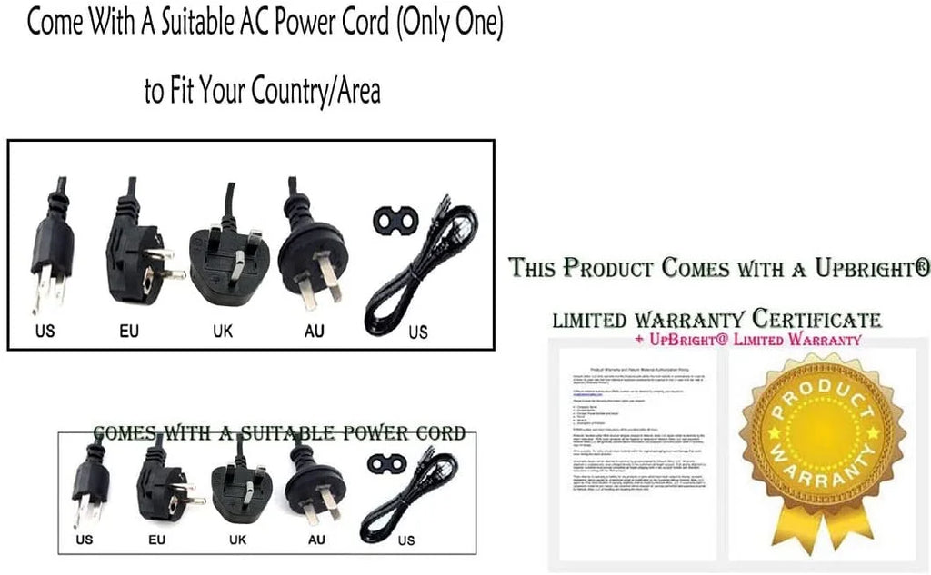 24V AC/DC Adapter Compatible with 4K Soundbar Wireless Subwoofer A98565