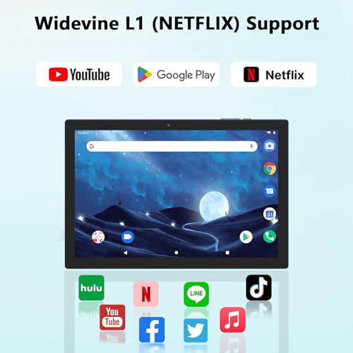Tablet 10 Inch, 18GB RAM 128GB ROM, 2 in 1 with Keyboard Mouse Stylus G64709