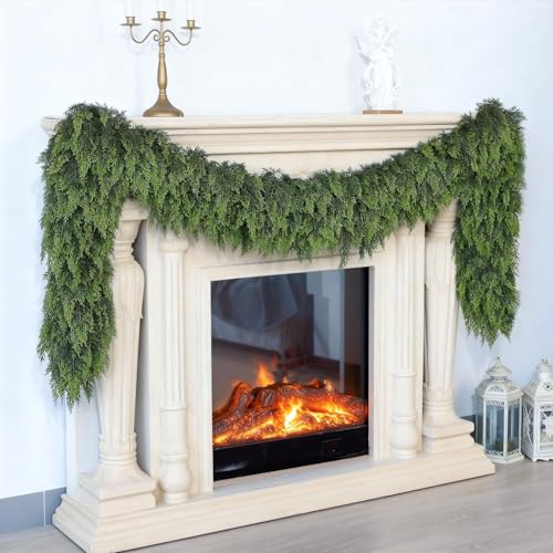 9ft Cedar Garland Artificial Christmas Garland for Fireplace Mantel Indoor Outdoor Decor O977063