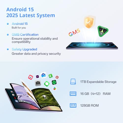 11 Inch 2-in-1 Tablet with Keyboard, 16GB+128GB, Dual Camera, Gray I682