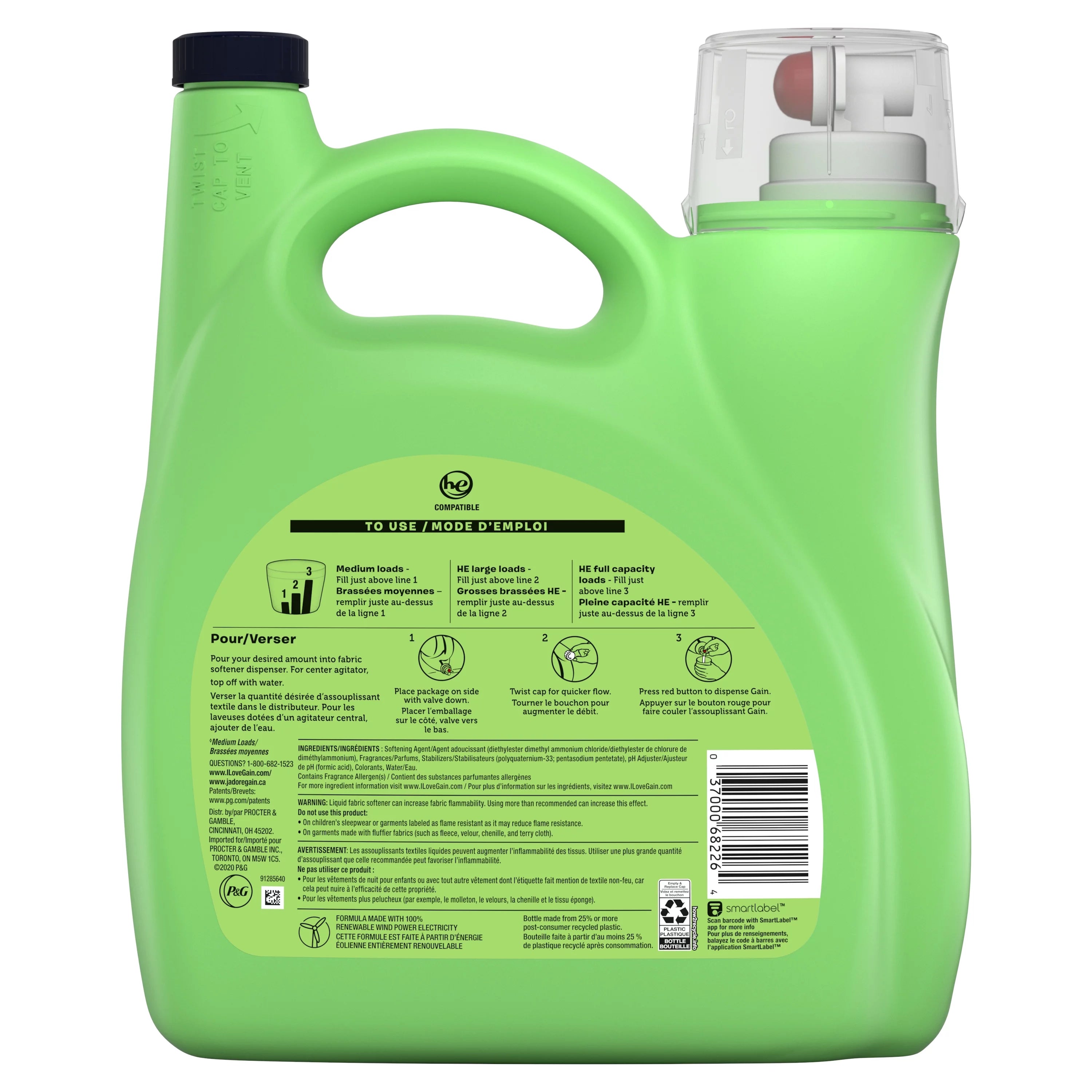 Liquid Fabric Softener, Moonlight Breeze, 150 Fluid Ounce M29246