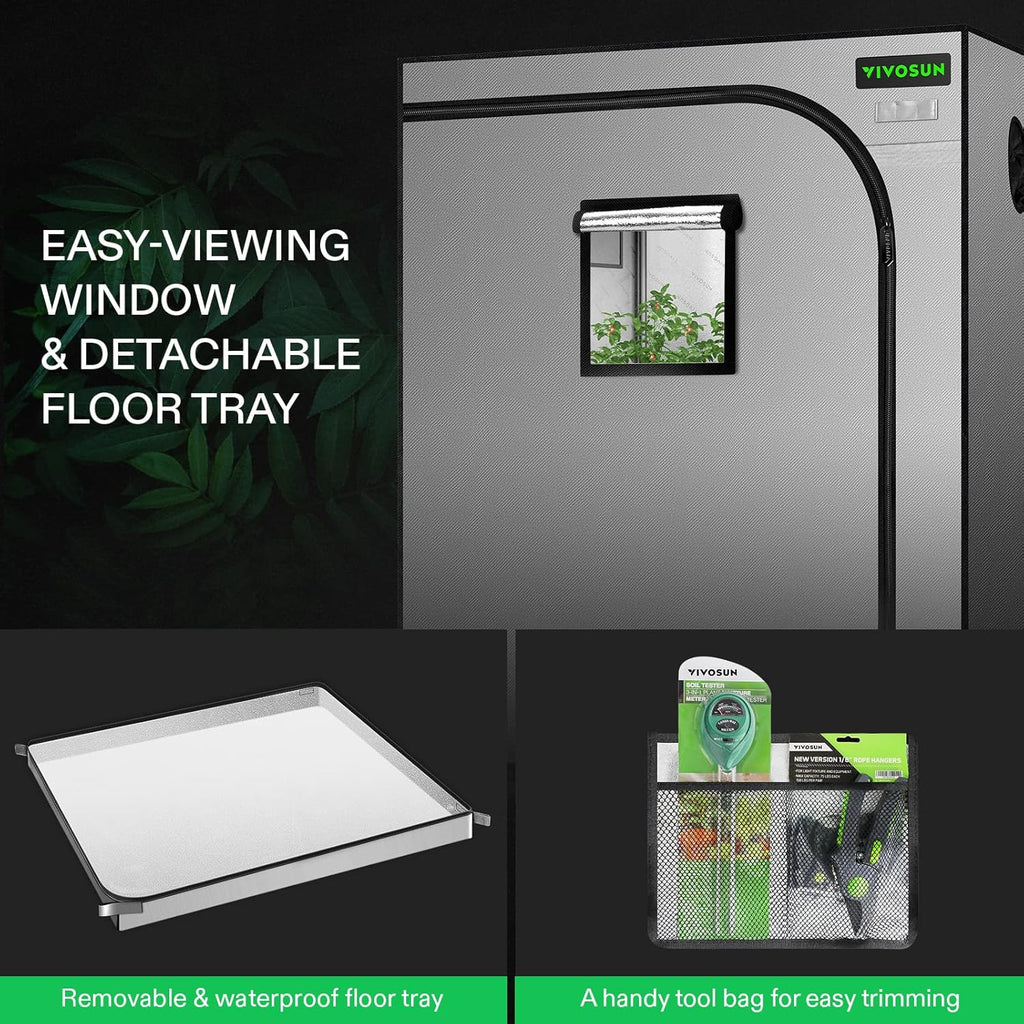 Grow Tent Kit with 100W LED Grow Light and Carbon Filter T911821