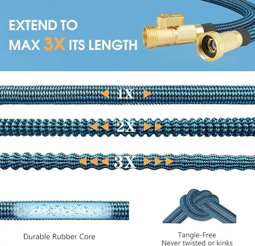 Expandable Garden Hose with Spray Nozzle and Storage Bag H52603