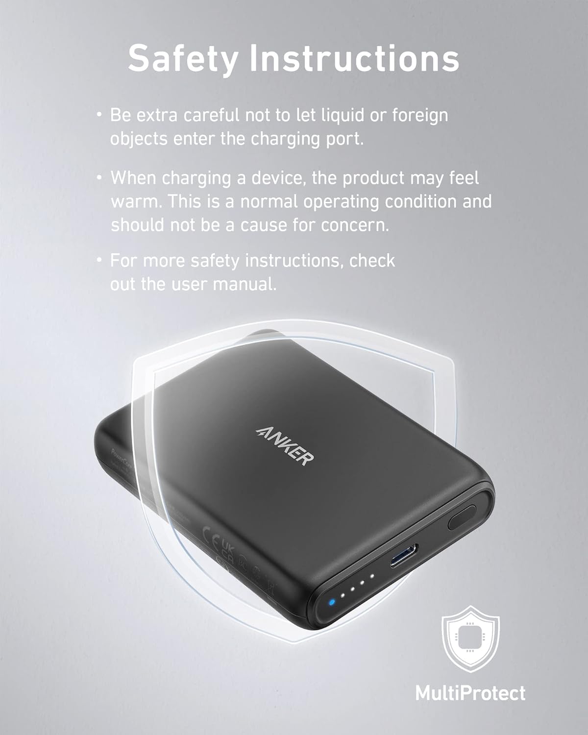 Magnetic Wireless Portable Charger 5000mAh with USB-C Cable W293