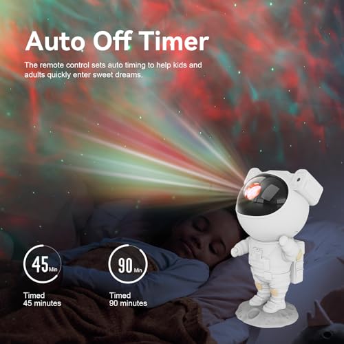 Astronaut Star Projector Night Light with Remote and Timer E396