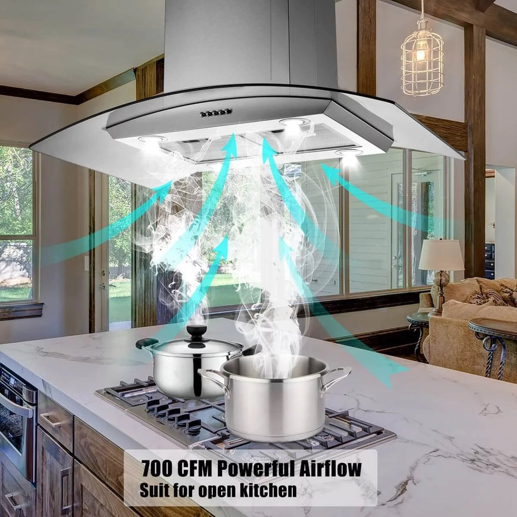 Island Range Hood 36 inch Kitchen Extractor Fan L438