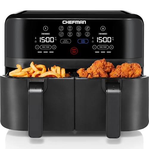 6 Quart Dual Basket Air Fryer with Digital Touchscreen P315