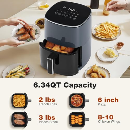 Air Fryer 6 Quart with Window, 12-in-1 Cooking Functions B62299