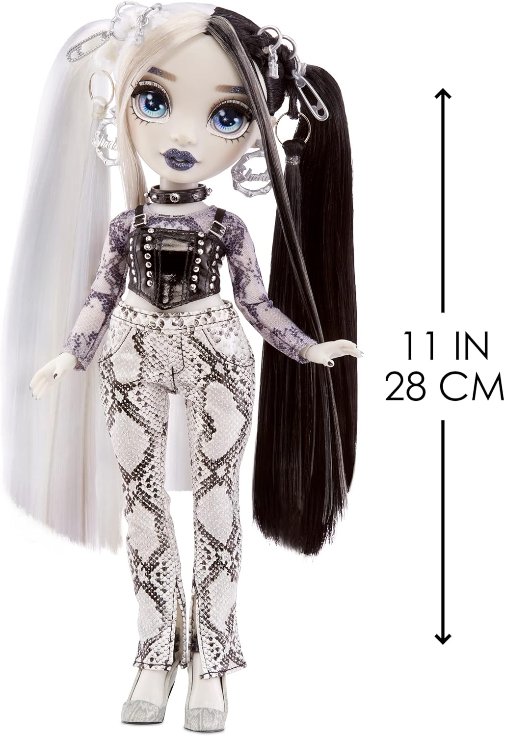 Grayscale Fashion Doll with 2 Grey Outfits and Accessories A17046