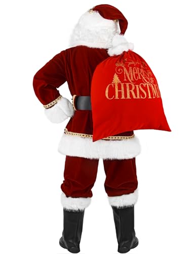 Men's Deluxe Red Santa Claus Costume Set C173106