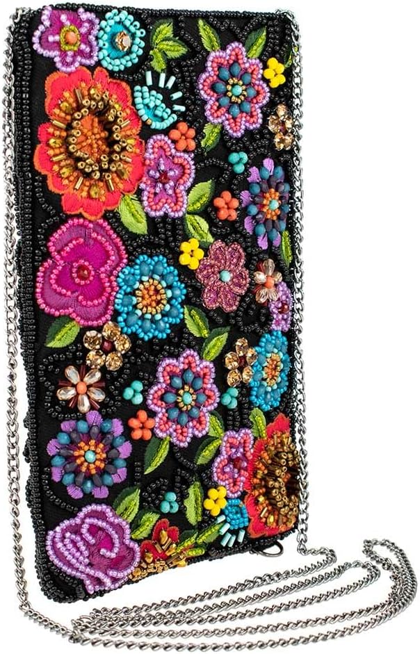 Beaded Floral Crossbody Phone Bag W98069