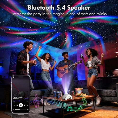 Galaxy Projector with Bluetooth Speaker and White Noise for Bedroom P99664