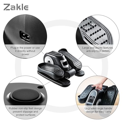 Under Desk Elliptical Machine, Portable Electric Seated Pedal Exerciser with Remote Control Z7231