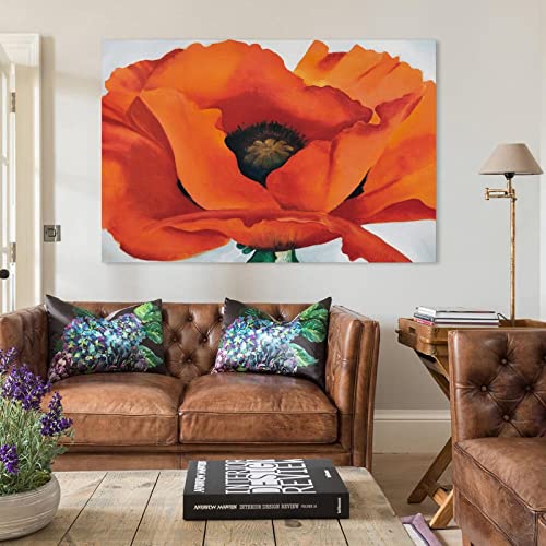 Red Poppies Flower Poster Canvas Wall Art 24x36inch Unframed M91896