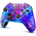 Switch Controller-Wireless-Nintendo-Switch-Pro-Controllers-Blue Compatible with Switch/Lite/OLED,1200mAh Rechargeable Remote Gamepad Joystick with 10 RGB Led Light,6-Axis Gyro,Turbo,Wake Up,Motion