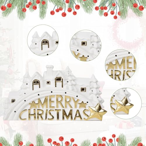 Christmas Ceramic Post Office Decoration with Lights G540