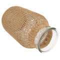 Woven Rattan Vase Glass Vase Flower Pot Vase Table Centerpiece Glass Planter