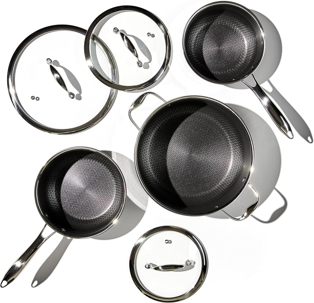 12 Piece Hybrid Stainless Steel Cookware Set with Lids, Stay Cool Handles T181235