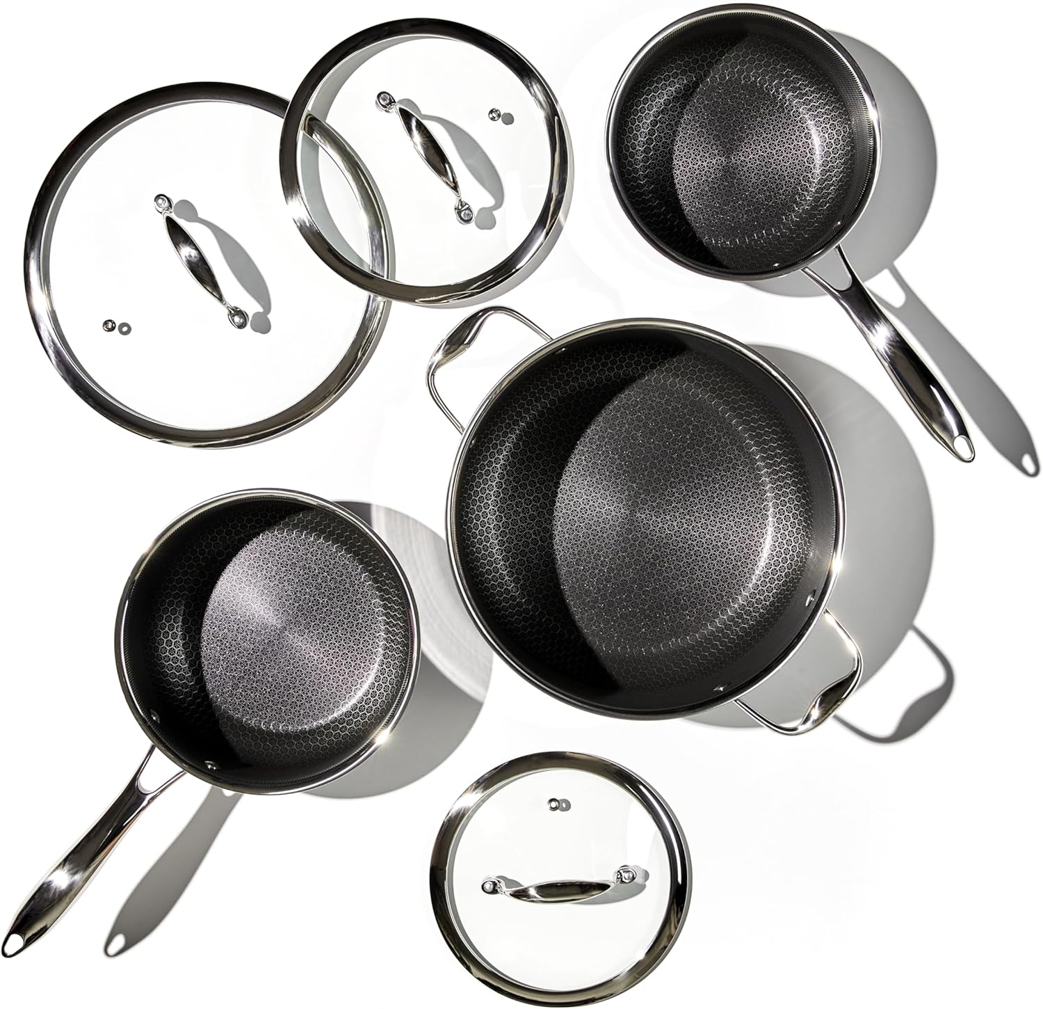 12 Piece Hybrid Stainless Steel Cookware Set with Lids, Stay Cool Handles T181235