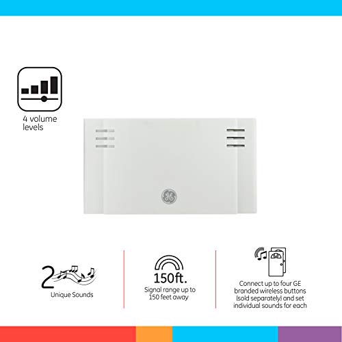 Wireless Doorbell Kit with 2 Push Buttons, 8 Melodies, 4 Volume Levels, 150 Ft Range H33381