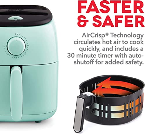Electric Air Fryer Oven, 2.6 Qt., Grey, Compact, Auto Shut Off, 1000-Watt O64979
